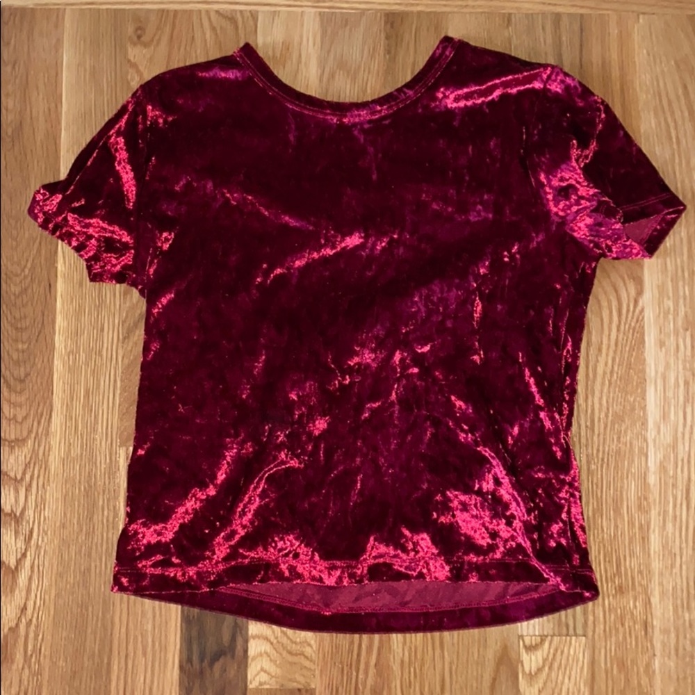 Hollister Red Velvet Shirt
